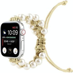 Paraplu touw kraal nylon vervanging horlogebanden voor Apple Watch Series 6 & SE & 5 & 4 40mm / 3 & 2 & 1 38mm