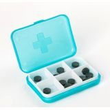 2 PCS Mini 6 Slots Portable Vitamin Medical Organizer Pill Box(Red)
