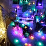 LED Waterproof Ball Light String Festival Indoor and Outdoor Decoration  Color:Colorful 20 LEDs -Battery Power