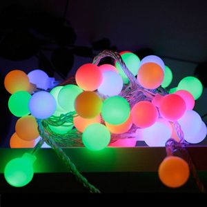 LED Waterproof Ball Light String Festival Indoor and Outdoor Decoration  Color:Colorful 20 LEDs -Battery Power