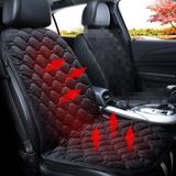 Car 12V Front Seat Heater Cushion Warmer Cover Winter Heated Warm  Single Seat (Black)