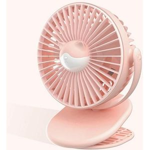 MF004 Dormitory Desktop Office Stroller Mini Portable USB Clip Fan(Pink)