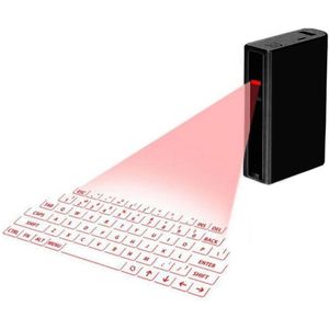MINI F3 Bluetooth Charging Treasure Laser Virtual Projection 2 in 1 Keyboard(Black)