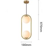 Restaurant Chandelier Single Head Creative Personality Simple Modern Copper Lamp without Light Source  Shape Style:Oval C1