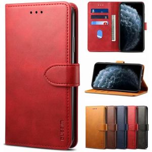 For Samsung Galaxy A32 5G GUSSIM Business Style Horizontal Flip Leather Case with Holder & Card Slots & Wallet(Red)