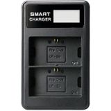 For Canon LP-E6 Smart LCD Display USB Dual-Channel Charger