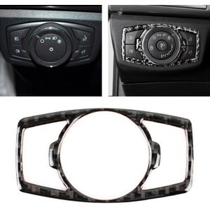 Car Carbon Fiber Headlight Adjustment Frame Decorative Sticker for Ford New Mondeo