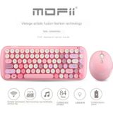 Mofii CADNY Pink Girl Heart Mini Mixed Color Wireless Keyboard Mouse Set(Blue)