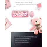 Mofii CADNY Pink Girl Heart Mini Mixed Color Wireless Keyboard Mouse Set(Blue)