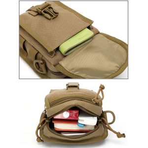 INDEPMAN DL-B020 Fashion Army Style Oxford Cloth  Package Crossbody Bag Shoulder Sling Bag Hand Bag Messenger Bag  Size: 17 x 15 x 8 cm(Khaki)