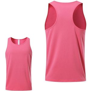 H-vorm zomer heren sportvest casual ademend sneldrogend hardloopvest voor buiten  maat: L (watermeloen rood)