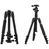 TRIOPO K2508S+B1S Adjustable Portable  Aluminum Aalloy Tripod with Ball Head for SLR Camera (Black)