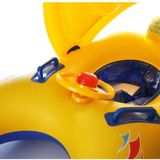Water Fun Children Sunshade Yellow Pattern Swimming Circle Yacht  Size: 100*70cm
