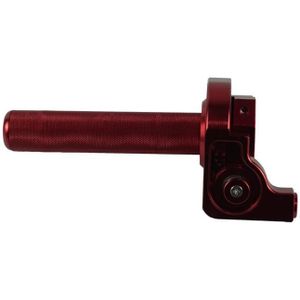 Motorcycle Off-Road Vehicle Modified CNC Handle Throttle Clamp Hand Grip Big Torque Oil Visual Throttle Accelerator(Red)