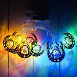 3m 20 LEDs Eid Al-Fitr LED Star and Moon String Lights Ramadan Festival Decoration Lamps(Colorful Light)