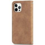 Retro Skin Feel Business Magnetic Horizontal Flip Leather Case with Holder & Card Slots & Wallet & Photo Frame For iPhone 12 Pro Max(Brwon)
