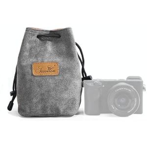 S.C.COTTON Liner Shockproof Digital Protection Portable SLR Lens Bag Micro Single Camera Bag Square Gray S