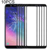 10 PCS Front Screen Outer Glass Lens for Samsung Galaxy A6+ (2018) / A605 (Black)