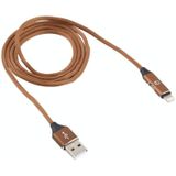 Multifunction 1m 3A 8 Pin Male & 8 Pin Female to USB Nylon Braided Data Sync Charging Audio Cable(Brown)