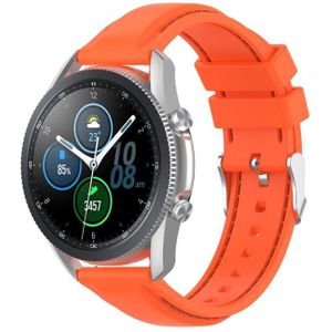 For Samsung Galaxy Watch 3 41mm / Active2 / Active / Gear Sport 20mm Silicone Replacement Strap Watchband(Orange)