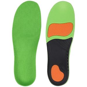 1 Pair 068 Sports Correct Shockproof Massage Arch Of Foot Flatfoot Support Insole Shoe-pad  Size:M (255-260mm)(Green Orange Mesh Cloth)