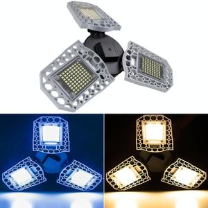 100W LED Industrial Mining Light Waterproof Light Sensor Folding Tri-Leaf Garage Lamp(White Light)