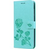 Rose Embossed Horizontal Flip PU Leather Case for Samsung Galaxy J4 Plus  with Holder & Card Slots & Wallet (Green)