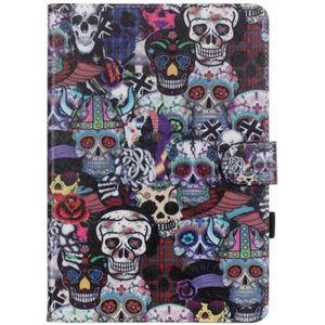 For Galaxy Tab A 9.7 / T550 Ghost Head Pattern Horizontal Flip Leather Case with Holder & Card Slots & Wallet