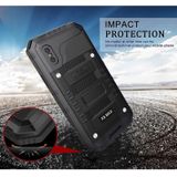 Waterproof Dustproof Shockproof Zinc Alloy + Silicone Case for iPhone XS Max (Black)