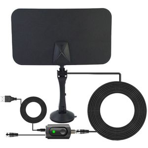 AN-1001 5dBi/25dBi Indoor  HDTV Antenna with Sucker  VHF170-230/UHF470-862MHz(Black)