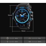 SKMEI 1155B Multifunctional Men Outdoor Sports Noctilucent Waterproof Large Dial Wrist Watch(Red)