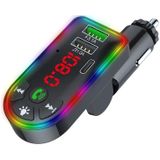 F7 Car MP3 Player 12V Colorful Breathing Light QC3.1 Wireless Dual Port Fast Charging PD