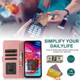 For Samsung Galaxy A70 Skin-feel Crazy Horse Texture Zipper Wallet Bag Horizontal Flip Leather Case with Holder & Card Slots & Wallet & Lanyard(Rose Gold)