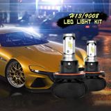 2 PCS H13 IP65 Waterproof White Light 12 CSP LED Car Headlight Bulb  9-36V / 18W  6000K / 2000LM