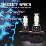 2 PCS H13 IP65 Waterproof White Light 12 CSP LED Car Headlight Bulb  9-36V / 18W  6000K / 2000LM