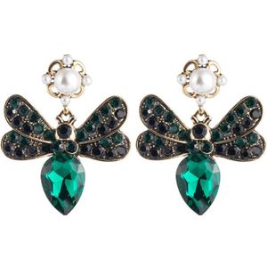 2 Pairs Boho Butterfly Exaggerated Earrings(Green)