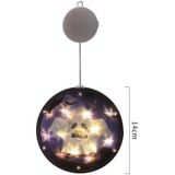 2 PCS Halloween Star String Light Show Window Horror Decoration LED Battery Powered Hanging Lamp(Ghost)