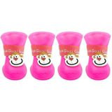 Pet Cartoon Siliconen Rain Boots Waterproof Non-Slip Cold-Resistant Dog Shoes  Maat: XL (Pink)