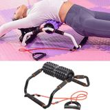 3 In 1 Indoor Multifunctional Yoga Foam Roller + Push-Up Holder + Pull Rope Fitness Equipment Set(Black)