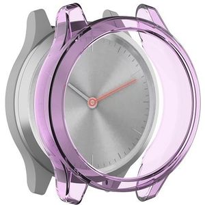 For Garmin Vivomove Luxe & Style TPU Protective Shell(Transparent Purple)