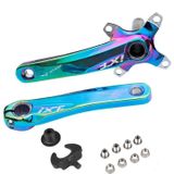 JIANKUN IXF Mountain Bike Hollow Crank Modified Single-plate Left and Right Cranks Crankshaft Bottom Axle  Style:Left and Right Crank(Electroplating Colorful)