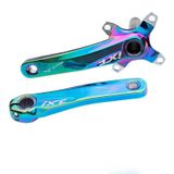 JIANKUN IXF Mountain Bike Hollow Crank Modified Single-plate Left and Right Cranks Crankshaft Bottom Axle  Style:Left and Right Crank(Electroplating Colorful)