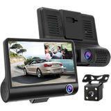 4.0 inch IPS Screen 5.0 Mega Pixels 170 Degrees Wide Angle Full HD 1080P 3 Channels Video Car DVR  Support Night Vision Fill Light / Reversing Visual / TF Card(32GB Max) / G-sensor / Motion Detection