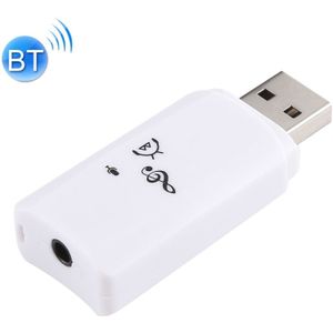 2 in 1 USB Bluetooth Dongle + Audio Receiver Adapter(White)