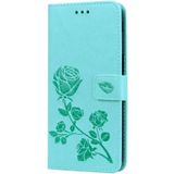 Rose Embossed Horizontal Flip PU Leather Case for Samsung Galaxy J6 Plus  with Holder & Card Slots & Wallet (Green)