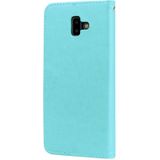 Rose Embossed Horizontal Flip PU Leather Case for Samsung Galaxy J6 Plus  with Holder & Card Slots & Wallet (Green)