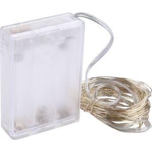 5m IP65 Waterproof Warm White Light Silver Wire String Light  50 LEDs SMD 0603 3 x AA Batteries Box Fairy Lamp Decorative Light  DC 5V