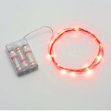 3m 150LM LED Silver Wire String Light  Red Light  3 x AA Batteries Powered  SMD-0603 Festival Lamp / Decoration Light Strip
