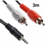 Good Quality Jack 3.5mm Stereo to RCA Male Audio Cable  Length: 3m