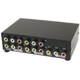 4 Port Input 1 Output Audio Video AV RCA Switch Box